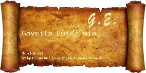 Gavrila Eutímia névjegykártya